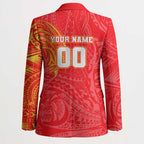 Personalized Dolphins Blazer Polynesian Tribal Chest and Sleeve Tattoo