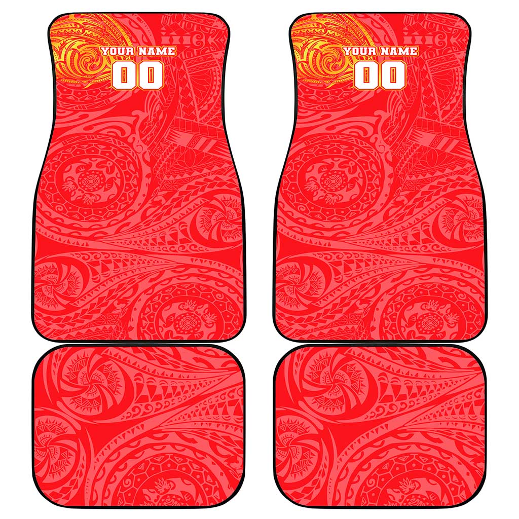 Personalized Dolphins Car Mats Polynesian Tribal Chest and Sleeve Tattoo