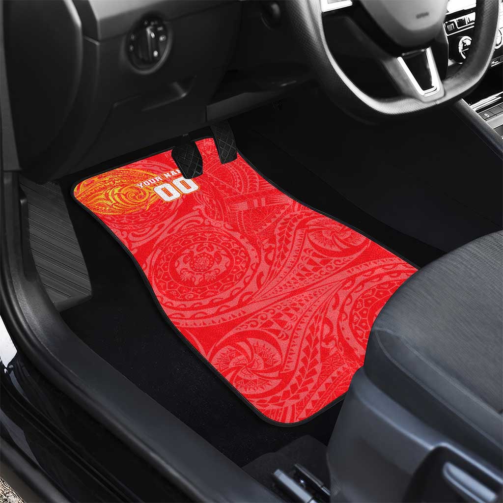 Personalized Dolphins Car Mats Polynesian Tribal Chest and Sleeve Tattoo