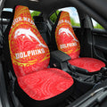 Personalized Dolphins Car Seat Cover Polynesian Tribal Chest and Sleeve Tattoo
