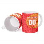 Personalized Dolphins Ceramic Mug Polynesian Tribal Chest and Sleeve Tattoo