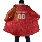 Personalized Dolphins Cloak Polynesian Tribal Chest and Sleeve Tattoo