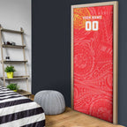 Personalized Dolphins Door Cover Polynesian Tribal Chest and Sleeve Tattoo