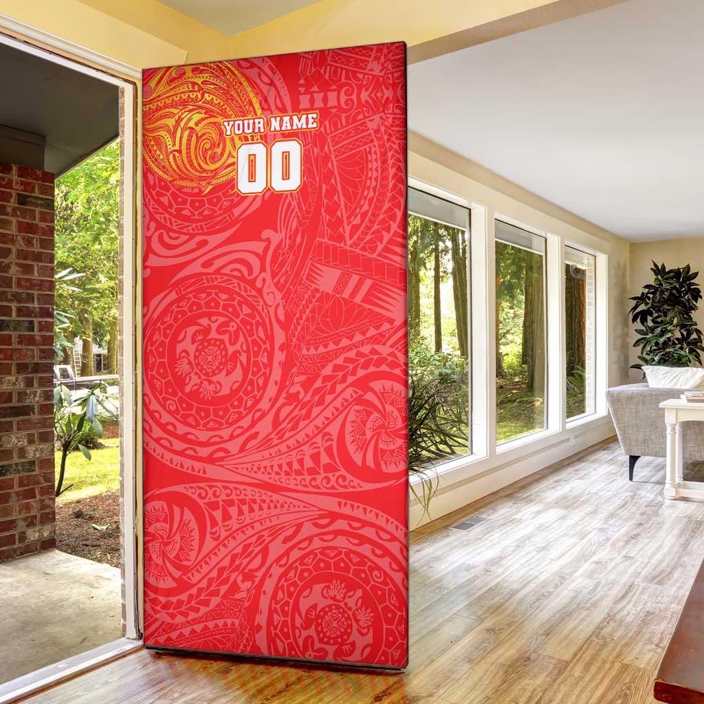 Personalized Dolphins Door Cover Polynesian Tribal Chest and Sleeve Tattoo