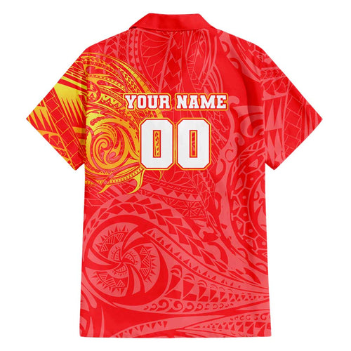 Personalized Dolphins Family Matching Off Shoulder Short Dress and Hawaiian Shirt Polynesian Tribal Chest and Sleeve Tattoo
