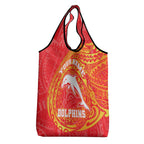Personalized Dolphins Grocery Bag Polynesian Tribal Chest and Sleeve Tattoo
