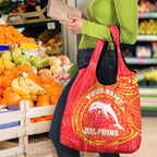 Personalized Dolphins Grocery Bag Polynesian Tribal Chest and Sleeve Tattoo