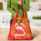 Personalized Dolphins Grocery Bag Polynesian Tribal Chest and Sleeve Tattoo