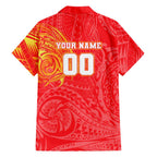 Personalized Dolphins Hawaiian Shirt Polynesian Tribal Chest and Sleeve Tattoo