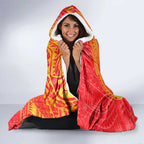 Personalized Dolphins Hooded Blanket Polynesian Tribal Chest and Sleeve Tattoo