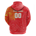 Personalized Dolphins Hoodie Polynesian Tribal Chest and Sleeve Tattoo