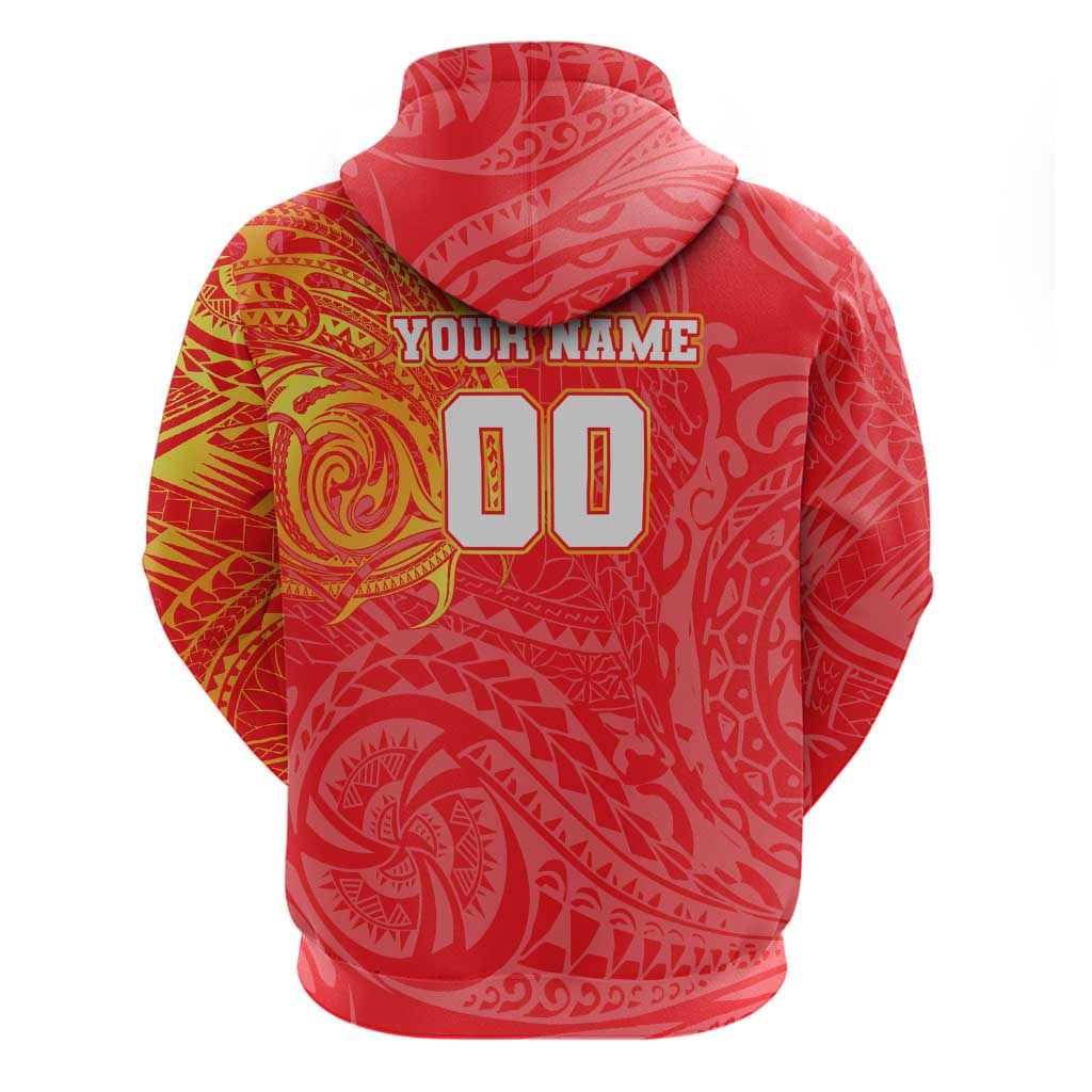 Personalized Dolphins Hoodie Polynesian Tribal Chest and Sleeve Tattoo