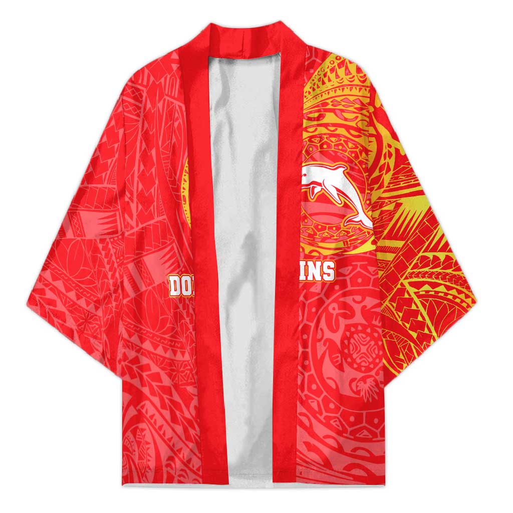 Personalized Dolphins Kimono Polynesian Tribal Chest and Sleeve Tattoo