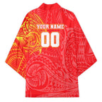 Personalized Dolphins Kimono Polynesian Tribal Chest and Sleeve Tattoo