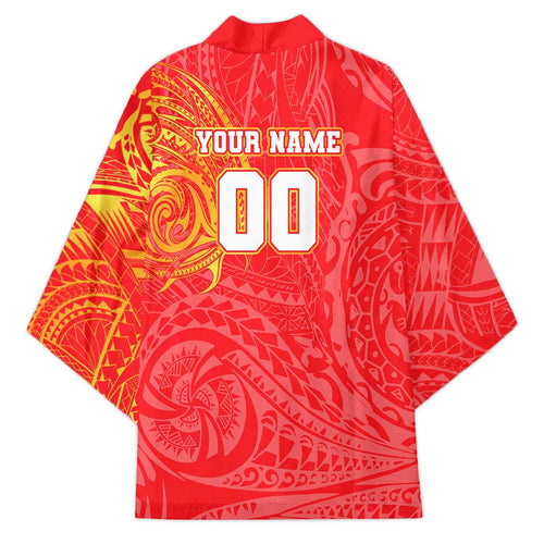 Personalized Dolphins Kimono Polynesian Tribal Chest and Sleeve Tattoo