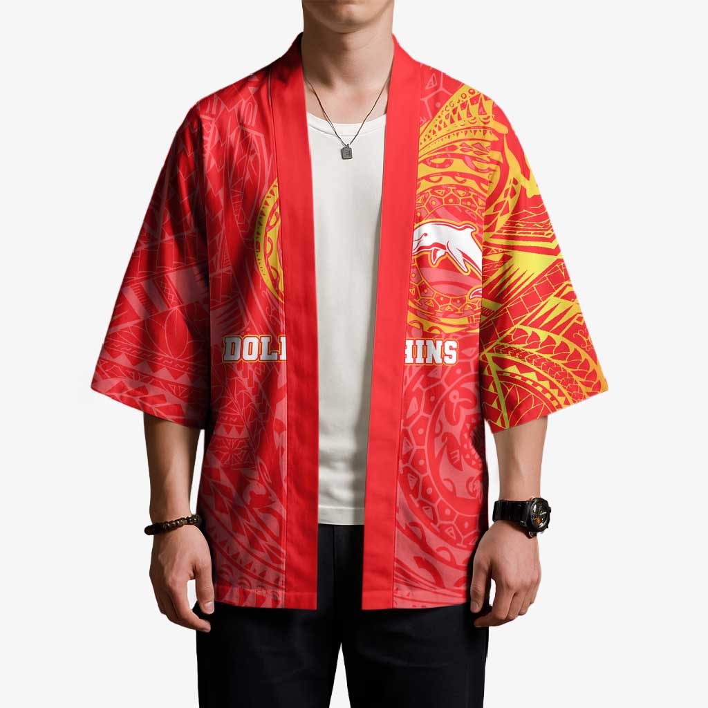 Personalized Dolphins Kimono Polynesian Tribal Chest and Sleeve Tattoo