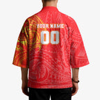 Personalized Dolphins Kimono Polynesian Tribal Chest and Sleeve Tattoo