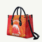 Personalized Dolphins Leather Bag Polynesian Tribal Chest and Sleeve Tattoo