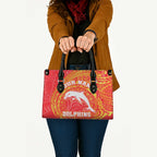 Personalized Dolphins Leather Bag Polynesian Tribal Chest and Sleeve Tattoo
