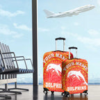Personalized Dolphins Luggage Cover Polynesian Tribal Chest and Sleeve Tattoo