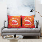 Personalized Dolphins Pillow Cover Polynesian Tribal Chest and Sleeve Tattoo