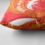 Personalized Dolphins Pillow Cover Polynesian Tribal Chest and Sleeve Tattoo