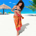 Personalized Dolphins Sarong Polynesian Tribal Chest and Sleeve Tattoo