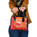 Personalized Dolphins Shoulder Handbag Polynesian Tribal Chest and Sleeve Tattoo