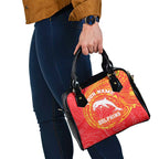 Personalized Dolphins Shoulder Handbag Polynesian Tribal Chest and Sleeve Tattoo