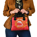 Personalized Dolphins Shoulder Handbag Polynesian Tribal Chest and Sleeve Tattoo