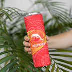 Personalized Dolphins Skinny Tumbler Polynesian Tribal Chest and Sleeve Tattoo