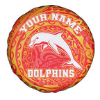 Personalized Dolphins Spare Tire Cover Polynesian Tribal Chest and Sleeve Tattoo