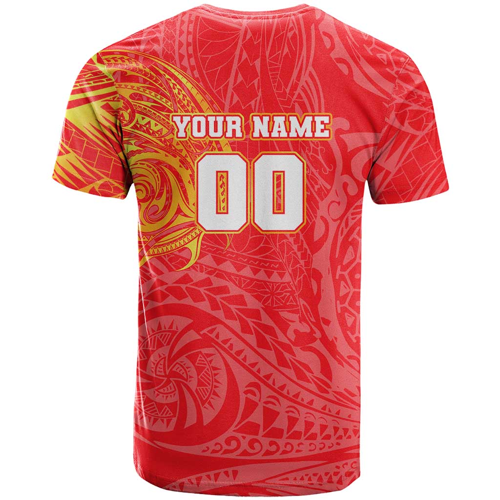Personalized Dolphins T Shirt Polynesian Tribal Chest and Sleeve Tattoo