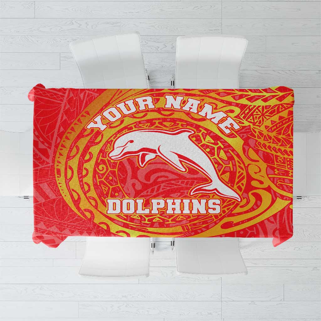Personalized Dolphins Tablecloth Polynesian Tribal Chest and Sleeve Tattoo