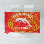 Personalized Dolphins Tablecloth Polynesian Tribal Chest and Sleeve Tattoo