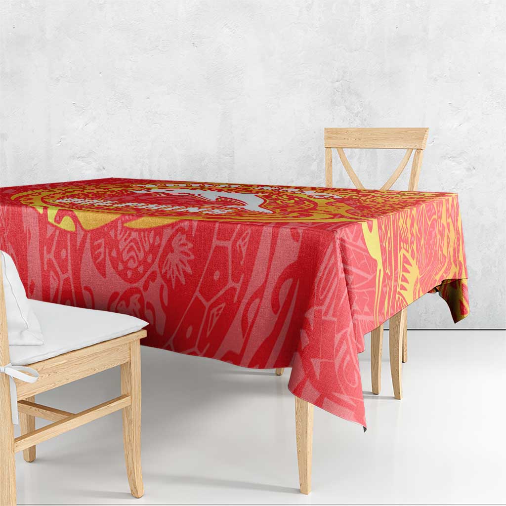 Personalized Dolphins Tablecloth Polynesian Tribal Chest and Sleeve Tattoo