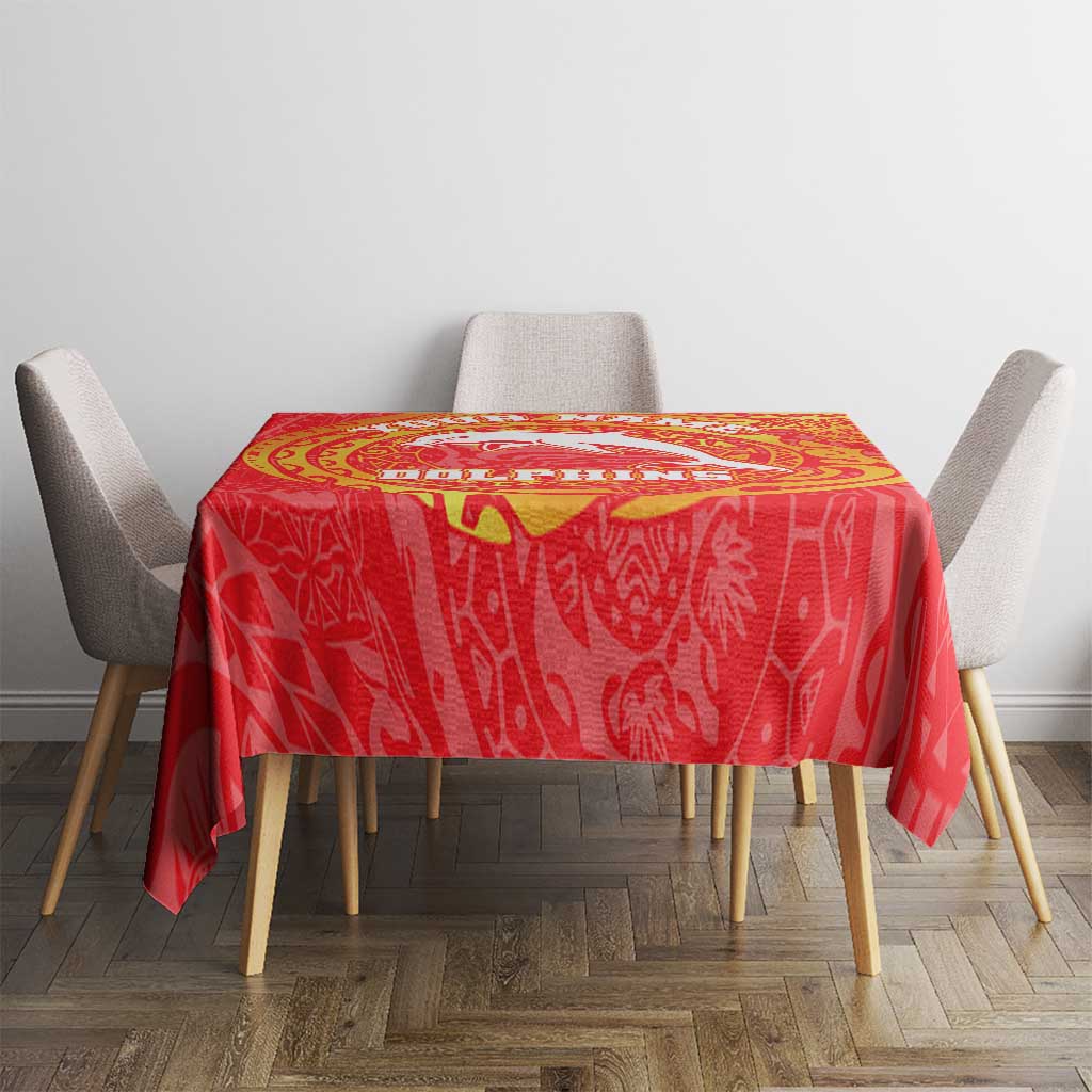 Personalized Dolphins Tablecloth Polynesian Tribal Chest and Sleeve Tattoo