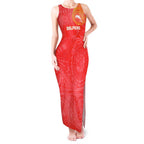 Personalized Dolphins Tank Maxi Dress Polynesian Tribal Chest and Sleeve Tattoo