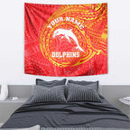 Personalized Dolphins Tapestry Polynesian Tribal Chest and Sleeve Tattoo