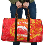 Personalized Dolphins Travel Bag Polynesian Tribal Chest and Sleeve Tattoo