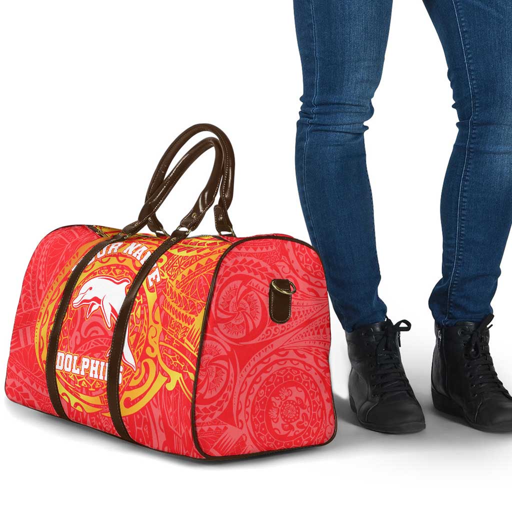 Personalized Dolphins Travel Bag Polynesian Tribal Chest and Sleeve Tattoo
