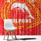 Personalized Dolphins Window Curtain Polynesian Tribal Chest and Sleeve Tattoo