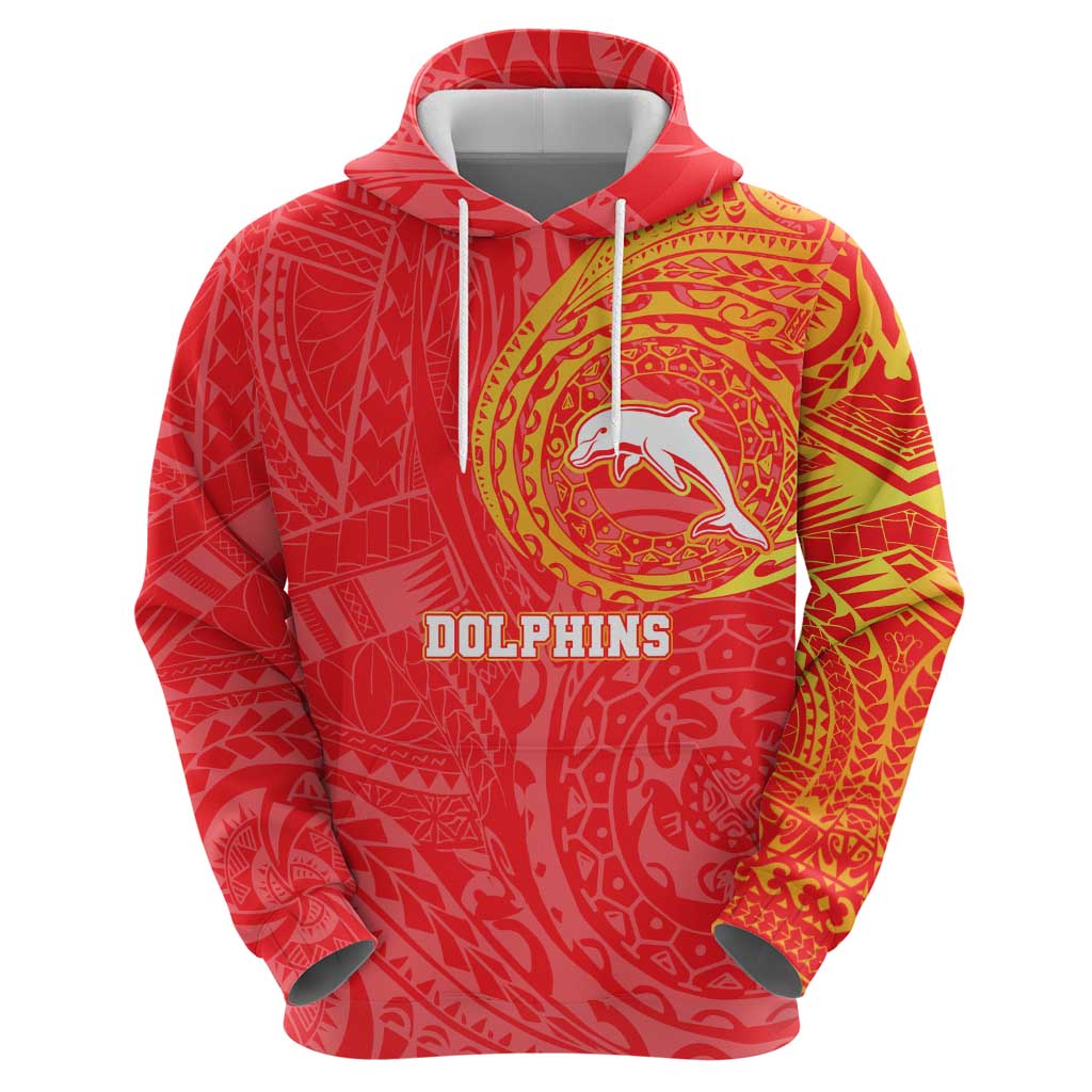 Personalized Dolphins Zip Hoodie Polynesian Tribal Chest and Sleeve Tattoo