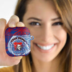 Personalized Newcastle Knights AirPods Case Polynesian Tribal Chest and Sleeve Tattoo