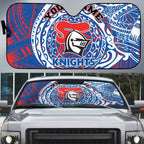 Personalized Newcastle Knights Auto Sun Shade Polynesian Tribal Chest and Sleeve Tattoo