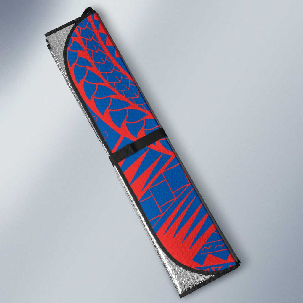 Personalized Newcastle Knights Auto Sun Shade Polynesian Tribal Chest and Sleeve Tattoo