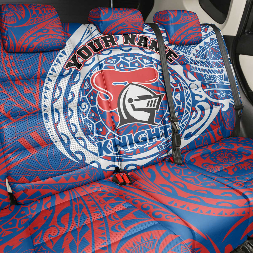 Personalized Newcastle Knights Back Car Seat Cover Polynesian Tribal Chest and Sleeve Tattoo