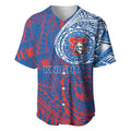 Personalized Newcastle Knights Baseball Jersey Polynesian Tribal Chest and Sleeve Tattoo