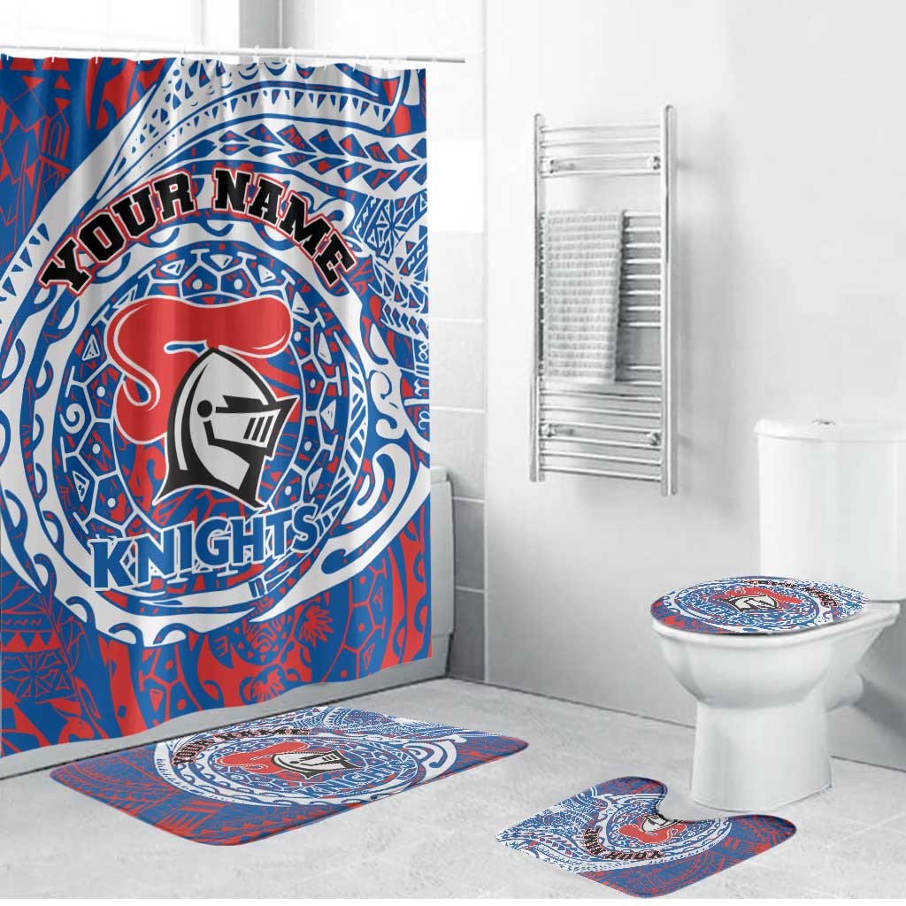 Personalized Newcastle Knights Bathroom Set Polynesian Tribal Chest and Sleeve Tattoo