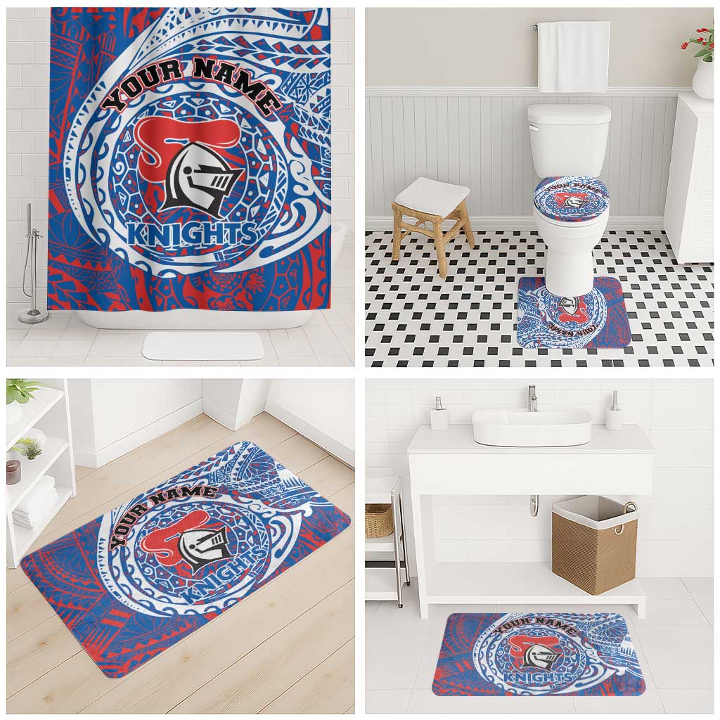 Personalized Newcastle Knights Bathroom Set Polynesian Tribal Chest and Sleeve Tattoo
